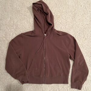 Abercrombie & Fitch oversized cropped sweatshirt zip up, size S